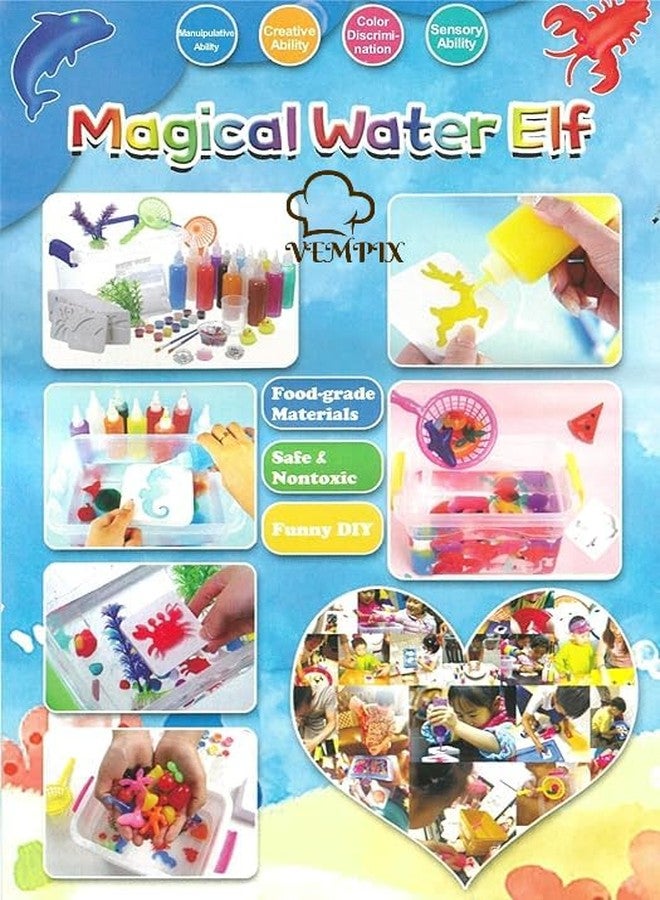 VEMPIX Resin Magic Water ELF Toys, Creative 3D Handmade Magic Gels Toys Homemade DIY Handmade Material Kit (1), Multicoloured - Image 5